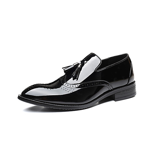 

Men's Summer / Fall Classic / Casual Daily Office & Career Oxfords Faux Leather Non-slipping Wear Proof Black / Tassel