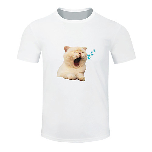 

Men's Women's Running T-Shirt Workout Shirt Round Neck Running Walking Jogging Breathable Moisture Wicking Soft Sportswear Cat Plus Size Tee / T-shirt Top Short Sleeve Activewear Micro-elastic
