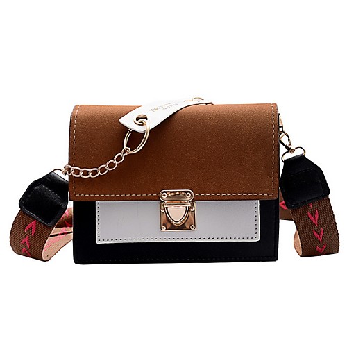 

Women's PU Crossbody Bag Color Block Black / Blue / Green