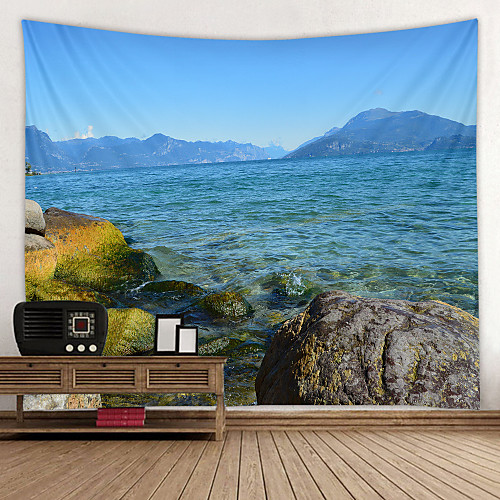 

Beautiful Clear Lake Digital Printed Tapestry Decor Wall Art Tablecloths Bedspread Picnic Blanket Beach Throw Tapestries Colorful Bedroom Hall Dorm Living Room Hanging