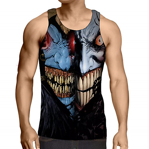 

Men's Graphic Print Tank Top Street chic Exaggerated Daily Going out Rainbow