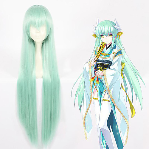 

Cosplay Costume Wig Cosplay Wig Kiyohime Fate / Stay Night Straight Cosplay With Bangs Wig Very Long Green Synthetic Hair 40 inch Women's Anime Cosplay Adorable Green