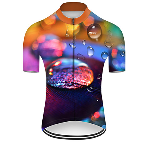 

21Grams Men's Short Sleeve Cycling Jersey Black / Orange Bike Top Mountain Bike MTB Road Bike Cycling Breathable Sports Clothing Apparel / Micro-elastic