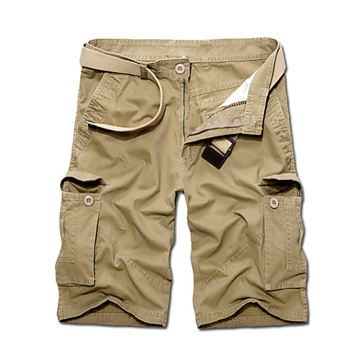 

Men's Sporty Going out Slim Tactical Cargo Pants - Solid Colored Outdoor Summer Black Army Green Khaki US36 / UK36 / EU44 / US38 / UK38 / EU46 / US40 / UK40 / EU48