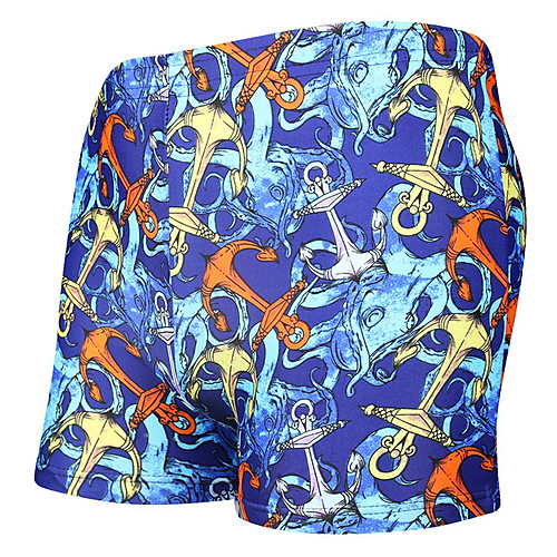 

Men's Beach board shorts Swimwear Swimsuit - 3D Print Quick Dry L XL XXL Royal Blue