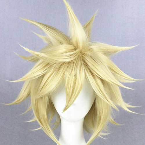 

Cosplay Wig Cloud Strife Final Fantasy Straight Cosplay Layered Haircut With Bangs Wig Short Light Blonde Synthetic Hair 14 inch Men's Anime Cosplay Cool Blonde