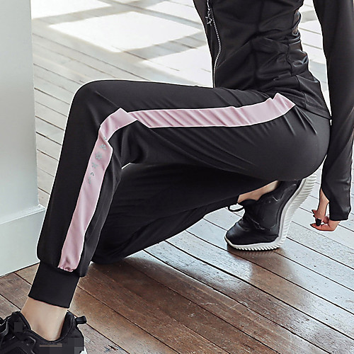 

Women's Jogger Pants Joggers Running Pants Track Pants Sports Pants 1pc Cut Out Side-Stripe Pocket Elastane Sports Bottoms Running Walking Jogging Training Breathable Quick Dry Soft Stripes Fashion