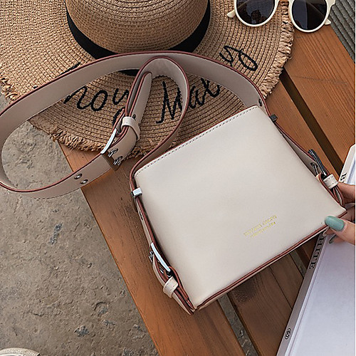 

Women's PU Crossbody Bag Solid Color White / Black / Yellow