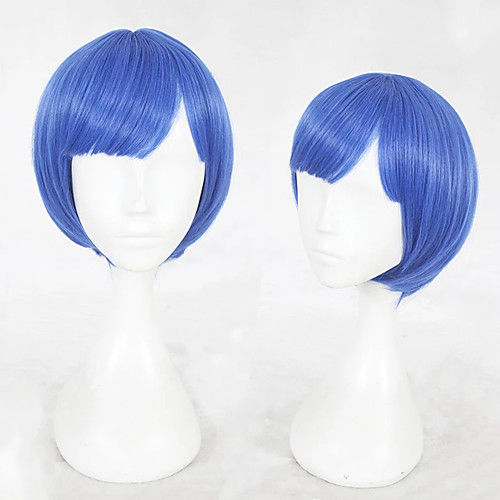 

Cosplay Wig Lapis Land of the Lustrous Straight Cosplay Asymmetrical With Bangs Wig Short Blue Synthetic Hair 12 inch Women's Anime Fashionable Design Cosplay Blue