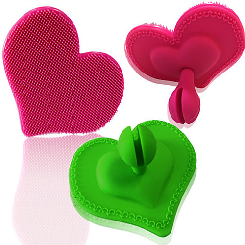

Heart Shape Clean Brushes Wash Brush Comfortable Silicone Facial Cleasing Tool For Face Cosmetic Cleaning Tools Color Random