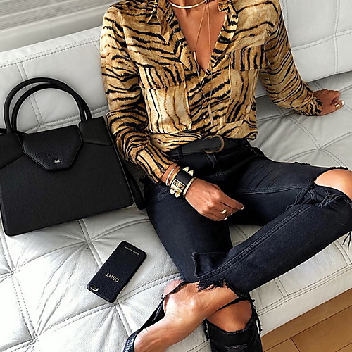 

Women's Geometric Shirt Daily Gold