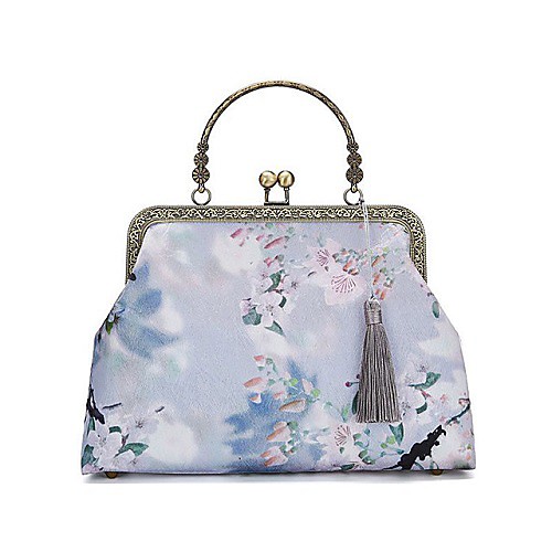 

Women's Tassel / Chain Polyester Evening Bag 2020 Solid Color Blue