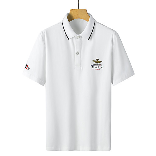 

Men's Solid Colored Embroidered Polo Business Basic Daily Work White / Black / Blue