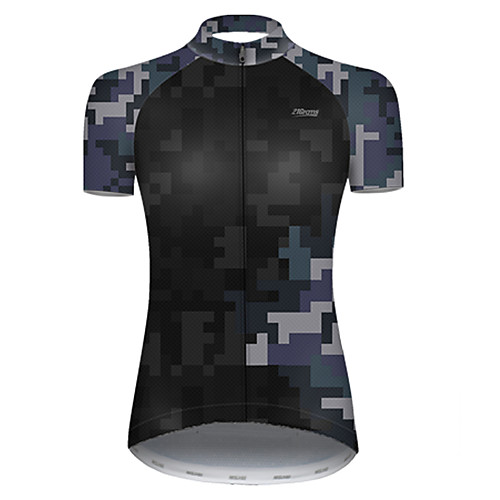 

21Grams Women's Short Sleeve Cycling Jersey Nylon Polyester Camouflage Patchwork Camo / Camouflage Bike Jersey Top Mountain Bike MTB Road Bike Cycling Breathable Quick Dry Ultraviolet Resistant Sports