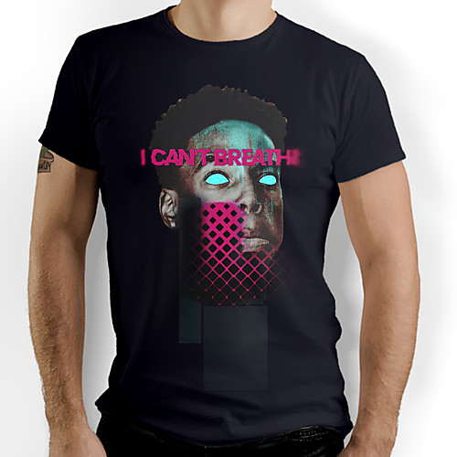 

Men's Graphic Letter Print T-shirt Daily Black