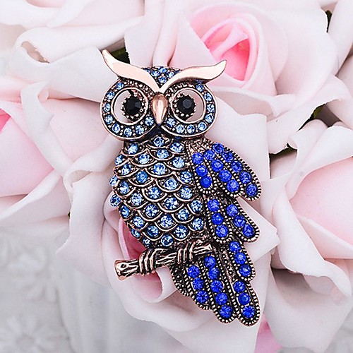 

Brooches Owl Animals Brooch Jewelry Blue For Daily Wear