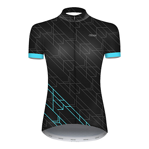 

21Grams Women's Short Sleeve Cycling Jersey Nylon Polyester Black / Blue Plaid / Checkered Patchwork Bike Jersey Top Mountain Bike MTB Road Bike Cycling Breathable Quick Dry Ultraviolet Resistant