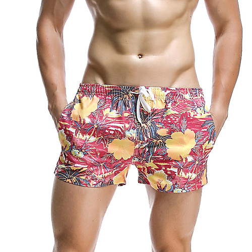 

Men's Sporty Daily Holiday Slim Shorts Pants - Plants Flower / Floral Flower Floral Print Drawstring Breathable Low Waist Summer Blue Red Fuchsia US32 / UK32 / EU40 / US34 / UK34 / EU42 / US36 / UK36