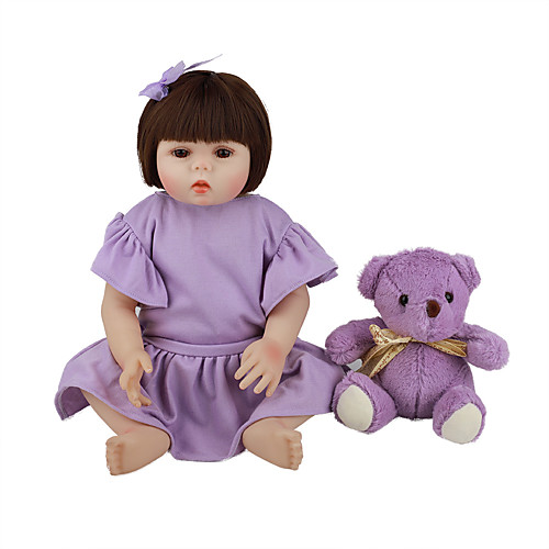 

FeelWind 18 inch Reborn Doll Baby & Toddler Toy Reborn Toddler Doll Baby Girl Gift Cute Lovely Parent-Child Interaction Tipped and Sealed Nails Full Body Silicone with Clothes and Accessories for