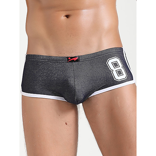 

Men's Basic Briefs Underwear - Normal Low Waist White Black Blue S M L