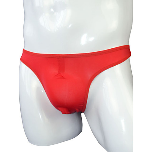 

Men's Basic G-string Underwear - Normal Low Waist Red Fuchsia One-Size