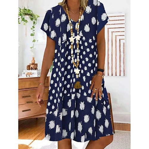 

Women's A-Line Dress Maxi long Dress - Short Sleeves Floral Summer Casual 2020 Green Navy Blue Gray S M L XL XXL XXXL XXXXL XXXXXL