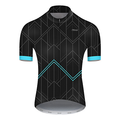 

21Grams Men's Short Sleeve Cycling Jersey Black / Blue Bike Top Mountain Bike MTB Road Bike Cycling Breathable Sports Clothing Apparel / Micro-elastic