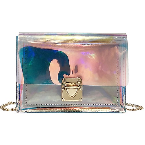 

Women's Zipper PVC Crossbody Bag Straw Bag White / Blue / Blushing Pink