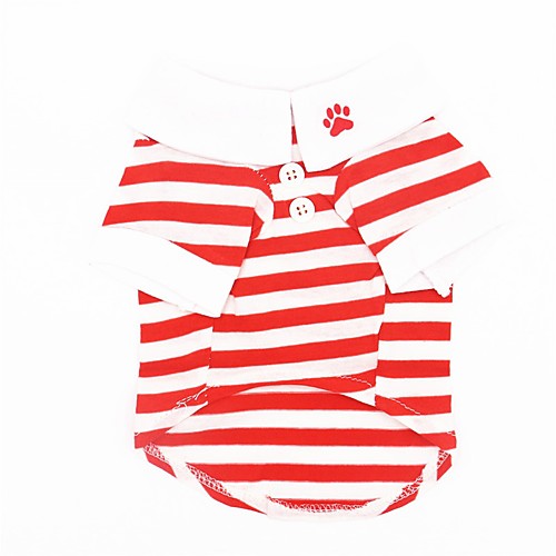 

Cat Dog Shirt / T-Shirt Puppy Clothes Stripes Casual / Daily Dog Clothes Puppy Clothes Dog Outfits Red Blue Costume for Girl and Boy Dog Cotton XS S M L