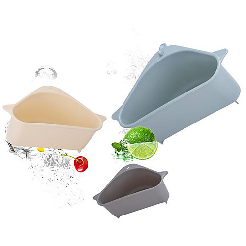 

Drain sink triangle sink drain basket suction cup kitchen rack drain rack kitchen supplies rag storage basket