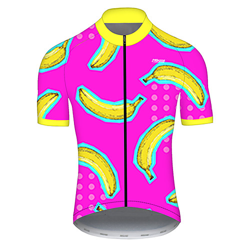 

21Grams Men's Short Sleeve Cycling Jersey Pink Fruit Bike Top Mountain Bike MTB Road Bike Cycling Breathable Sports Clothing Apparel / Micro-elastic