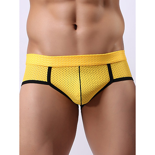 

Men's Basic Briefs Underwear - Normal Low Waist White Black Blue S M L