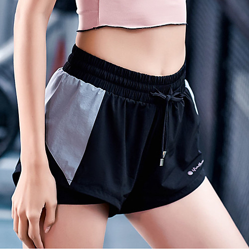 

Women's Running Shorts 2 in 1 Drawstring Fashion Black Pink Grey Yoga Running Fitness Shorts Sport Activewear Comfy Breathable Quick Dry Soft High Elasticity