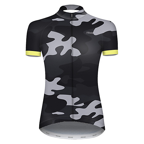 

21Grams Women's Short Sleeve Cycling Jersey Nylon Polyester Camouflage Patchwork Camo / Camouflage Bike Jersey Top Mountain Bike MTB Road Bike Cycling Breathable Quick Dry Ultraviolet Resistant Sports