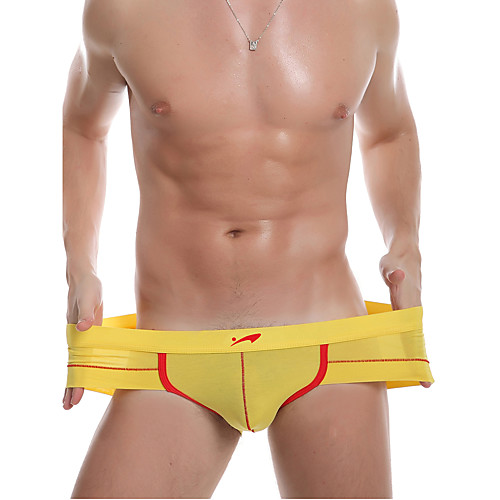 

Men's Basic Briefs Underwear - Normal Low Waist White Black Blue S M L