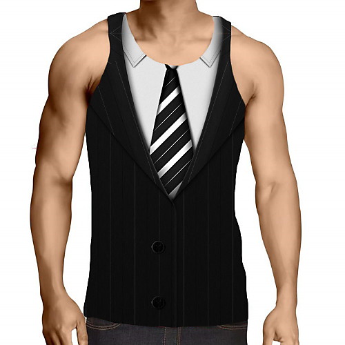 

Men's Graphic Print Tank Top Daily Black