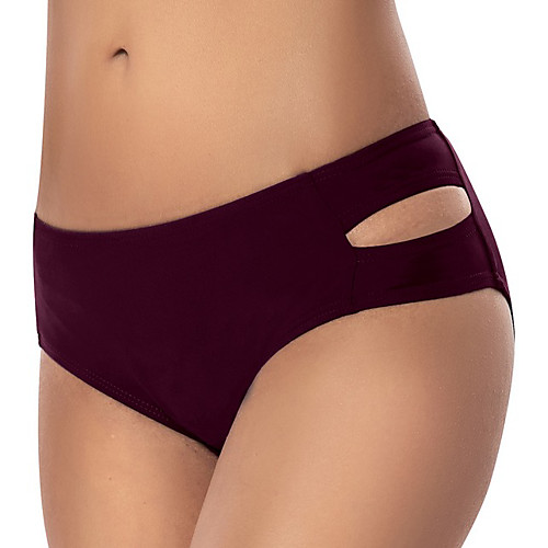 

Women's Bikini Bottoms Swimwear Swimsuit - Solid Colored S M L Black Purple Green Navy Blue