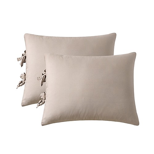

Solid Color Bed Pillow Cover/Shams Set of 2/Two Size Without Insert (2 Pack Pillowcase)