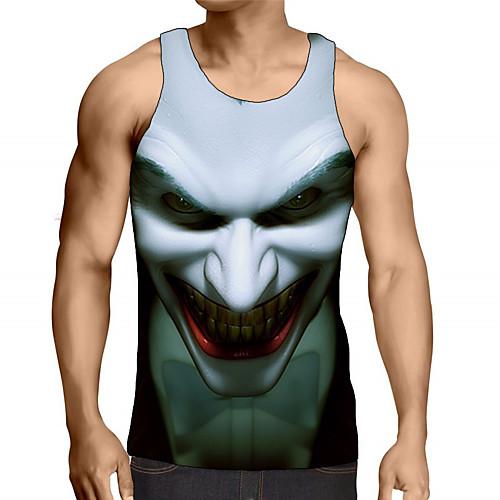 

Men's Graphic Print Tank Top Street chic Exaggerated Daily Going out Rainbow