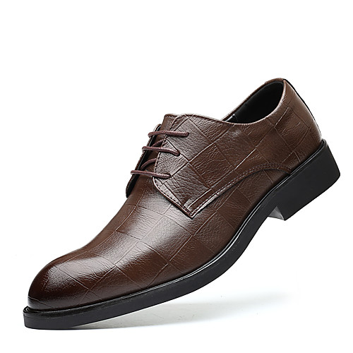 

Men's Summer / Fall Classic / Casual Daily Office & Career Oxfords PU Non-slipping Wear Proof Black / Brown