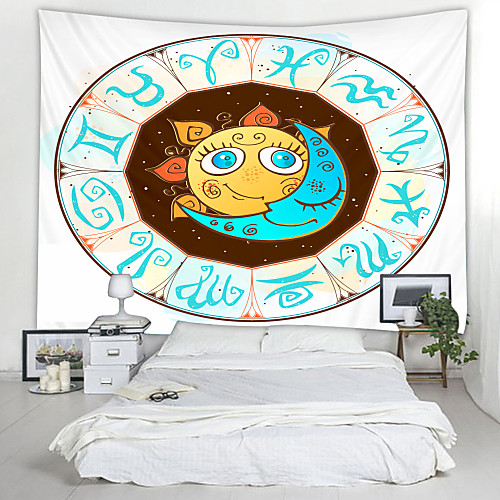 

Twelve Constellations Printed Tapestry Decor Wall Art Tablecloths Bedspread Picnic Blanket Beach Throw Tapestries Colorful Bedroom Hall Dorm Living Room Hanging
