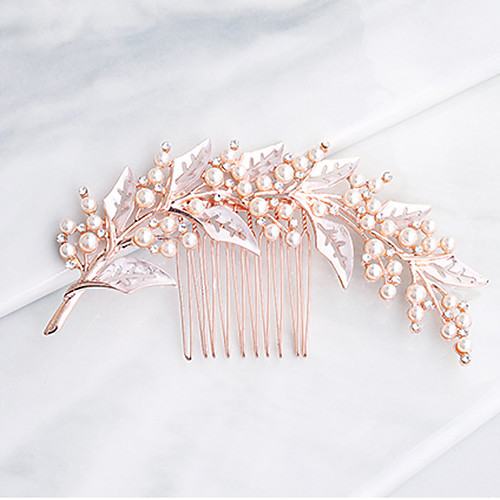 

Alloy Hair Combs with Flower 1 Piece Wedding / Party / Evening Headpiece
