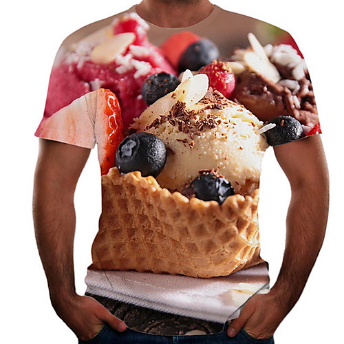 

Men's Graphic Print T-shirt Daily Camel / Khaki / Brown