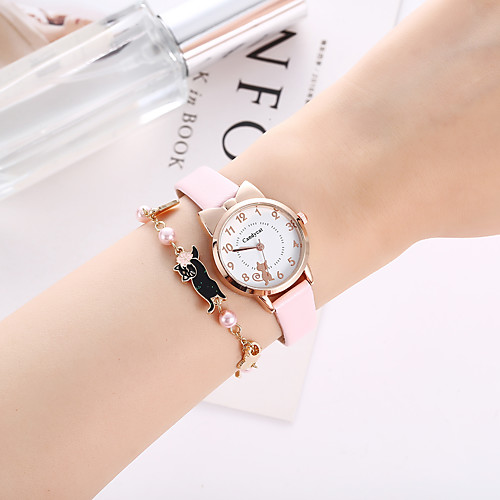 

Kids Quartz Watches Analog Quartz Animal Pattern Casual Chronograph Cute Casual Watch / PU Leather