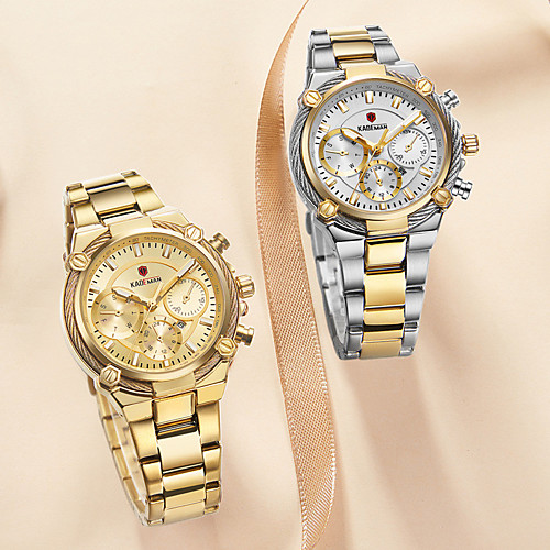 

Women's Quartz Watches Elegant Fashion Stainless Steel Quartz Rose Gold GoldenSilver Black Water Resistant / Waterproof Casual Watch Adorable Analog