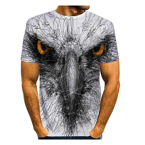 

Men's Graphic Animal Print T-shirt Basic Daily Black