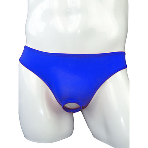 

Men's Cut Out G-string Underwear - Normal Low Waist Blue Red One-Size