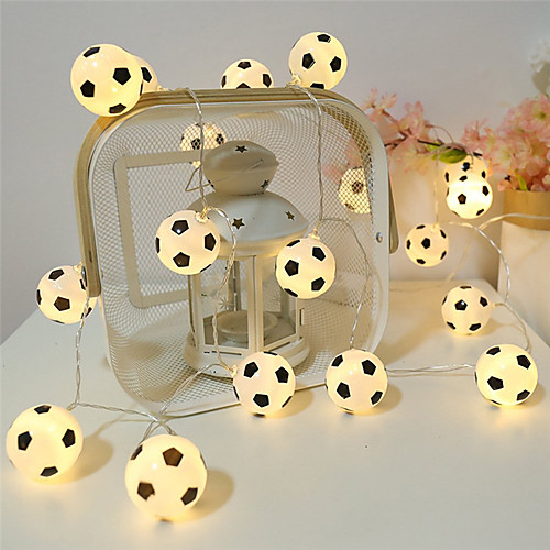 

String Lights 10 LEDs Soccer Football Accessories Atmosphere For Bar Decoration Party Club Fans Supplies World Cup