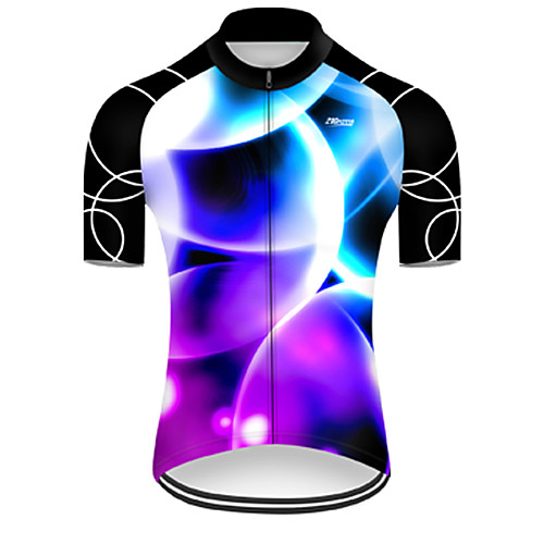 

21Grams Men's Short Sleeve Cycling Jersey Nylon Polyester Black / Blue 3D Gradient Bike Jersey Top Mountain Bike MTB Road Bike Cycling Breathable Quick Dry Ultraviolet Resistant Sports Clothing