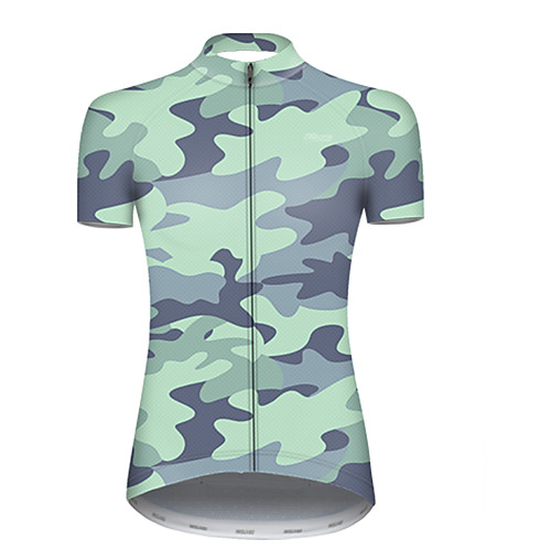

21Grams Women's Short Sleeve Cycling Jersey Nylon Camouflage Patchwork Camo / Camouflage Bike Jersey Top Mountain Bike MTB Road Bike Cycling Breathable Quick Dry Sports Clothing Apparel